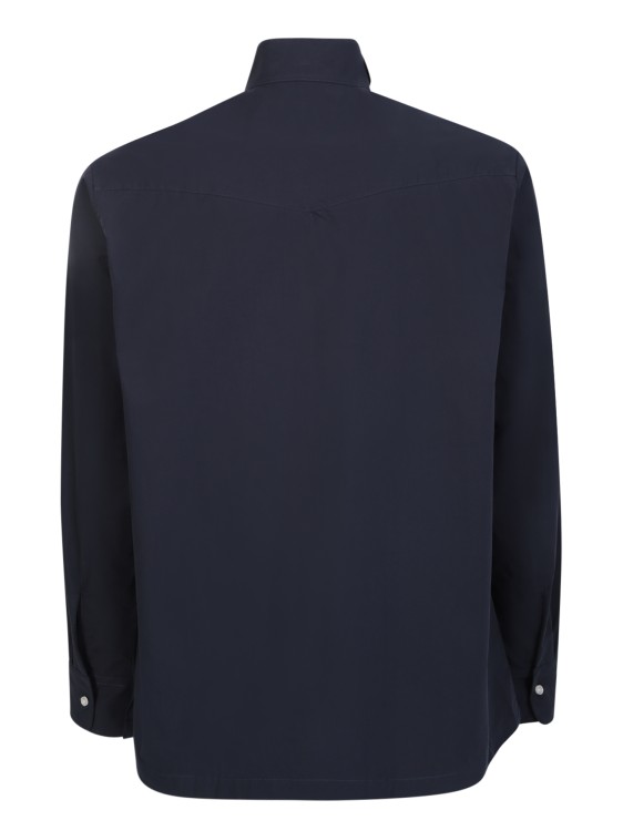 Shop Officine Generale Blue Romain Shirt