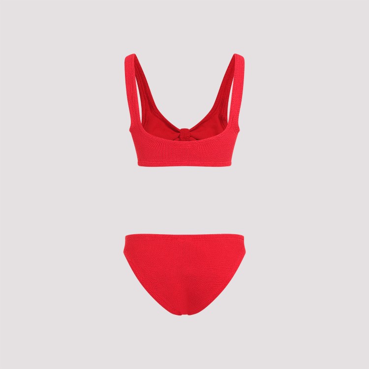 Shop Hunza G Bonnie Red Polyamide Bikini