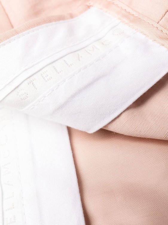 Shop Stella Mccartney Pink Fluid Linen Pants In Neutrals
