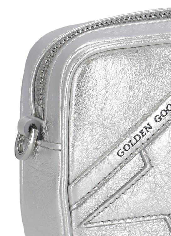 Shop Golden Goose Mini Star Shoulder Bag In Silver