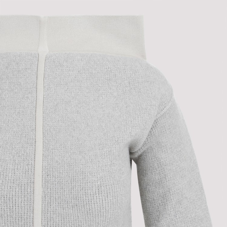 Shop Rick Owens Cowl Pearl Cashmere Pullover In White