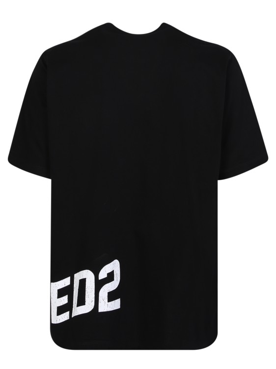 Shop Dsquared2 Side Logo Black T-shirt In Neutrals
