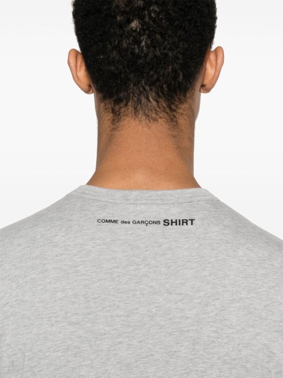 Shop Comme Des Garçons Light Grey Cotton T-shirt