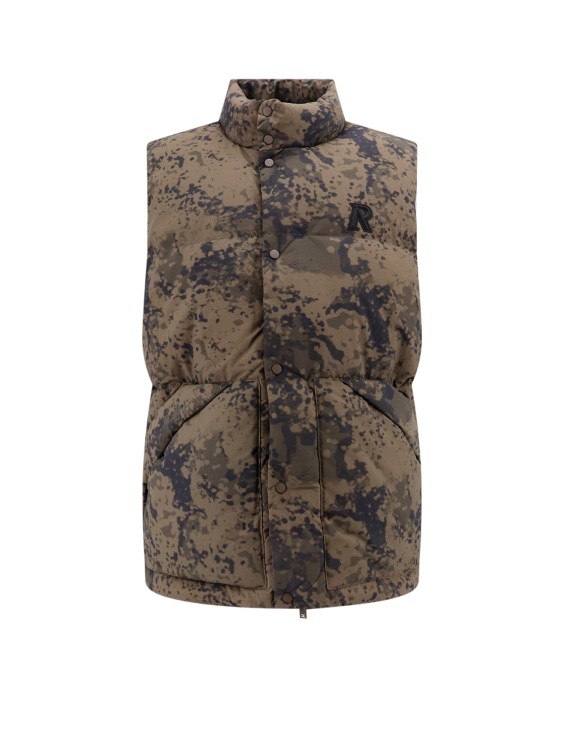 Shop Represent Padded And Quilted Nylon Sleeveless Jacket In Grey