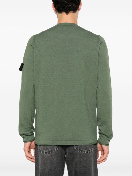 Stone Island Malfilé Cotton Fleece Sweatshirt In Green