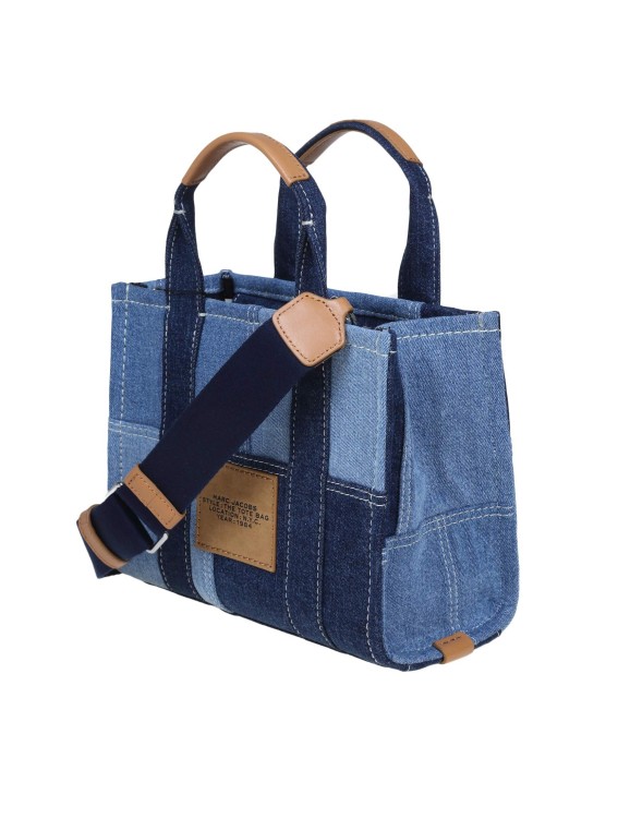 Shop Marc Jacobs The Small Bag In Blue Denim Jeans