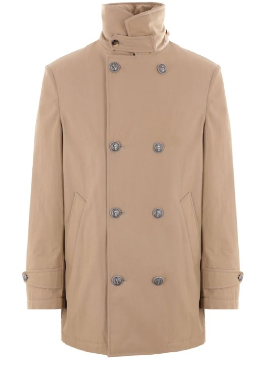 Brunello Cucinelli Stylish High Collar Down Jacket In Brown
