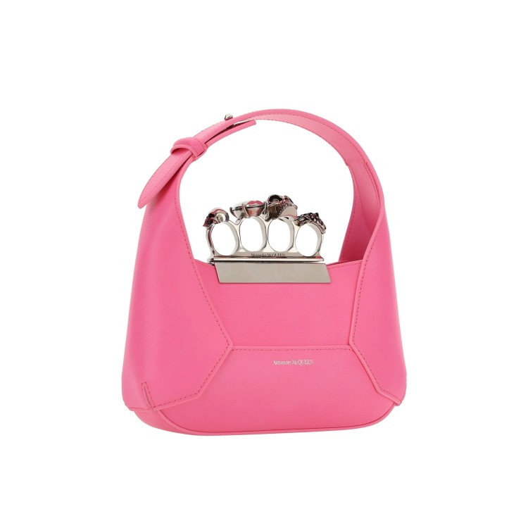 Shop Alexander Mcqueen Jewelled Handbag In Pink