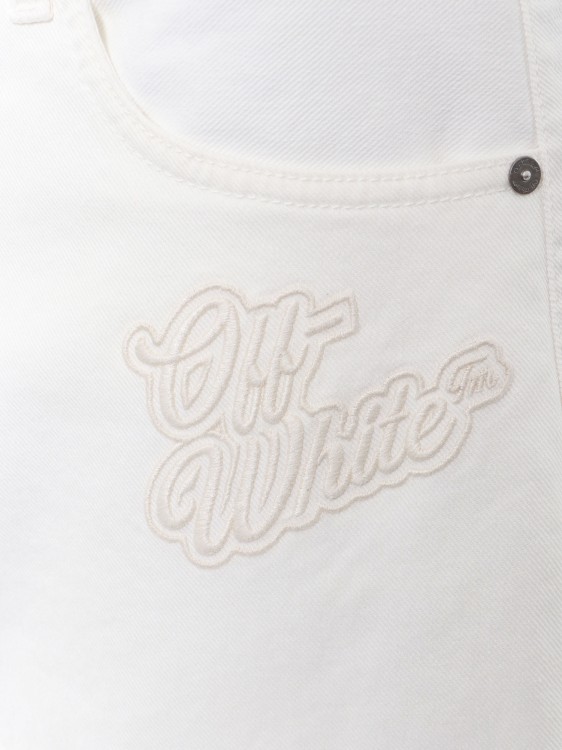 Shop Off-white Super Baggy Trouswer With '90s Logo In White