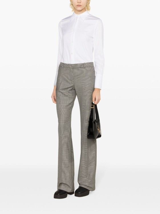 Shop Alexander Mcqueen Houndstooth Bootcut Trousers In Grey