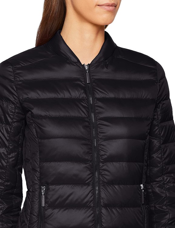 Armani Exchange Packable Quilted Down Jacket In Black