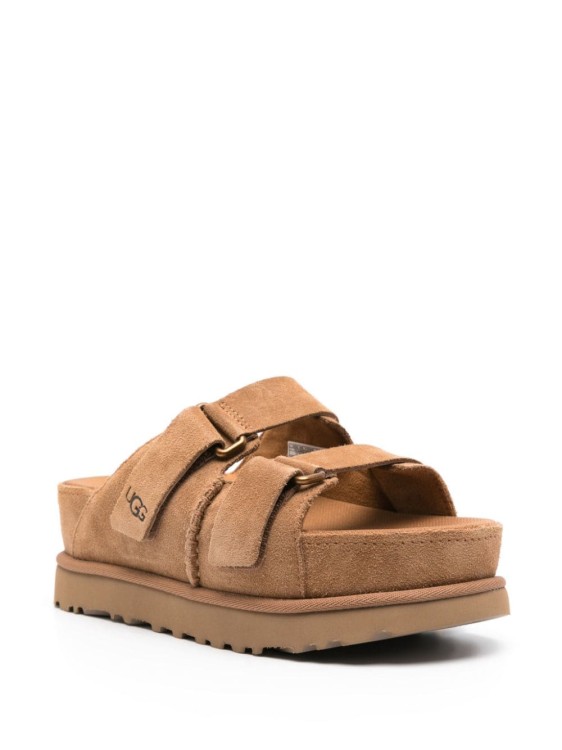 Shop Ugg Chestnut Brown Calf Suede Sandals