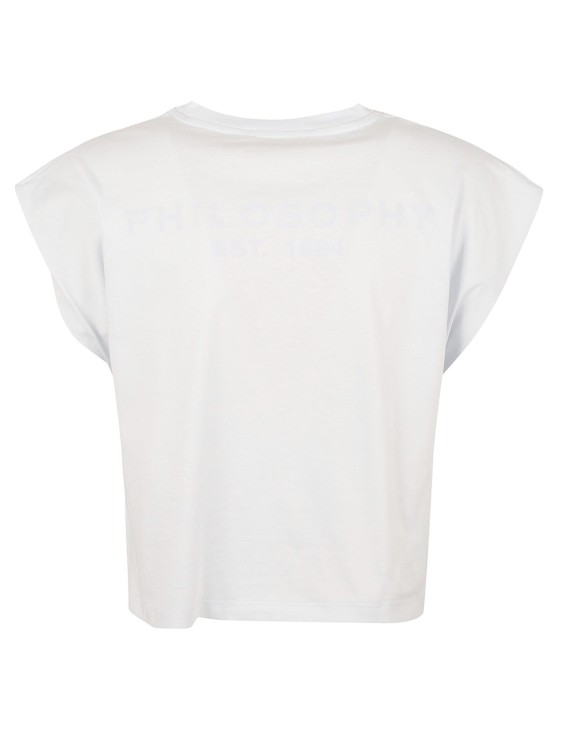 Shop Philosophy Di Lorenzo Serafini Jersey T-shirt With Rhinestones In White