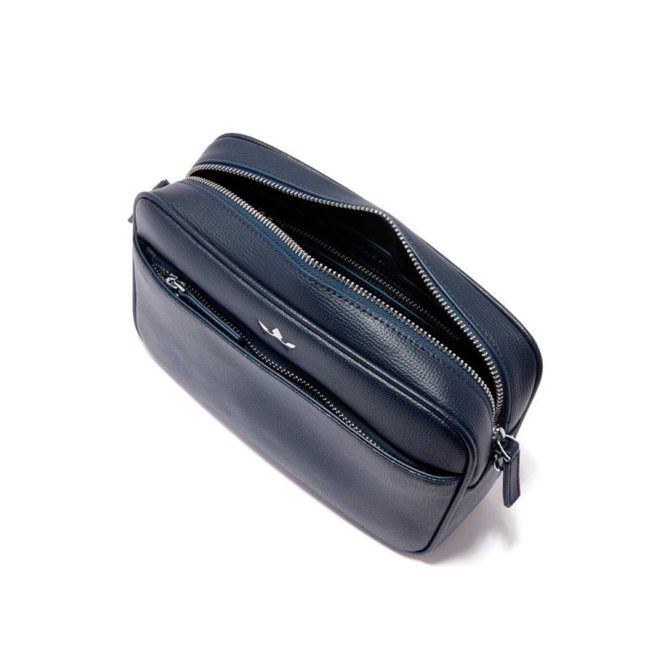 Roderer Award 5-in-1 Messenger Bag - Italian Leather Navy Blue In Blue