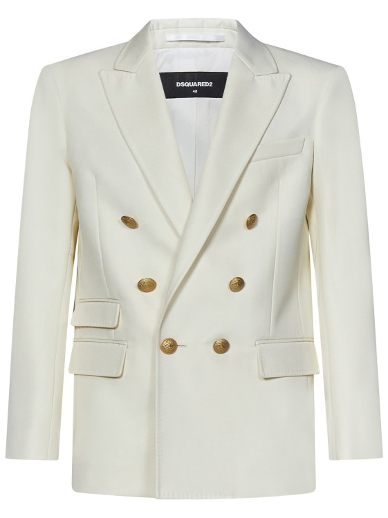 Dsquared2 Double-breasted Blazer In White