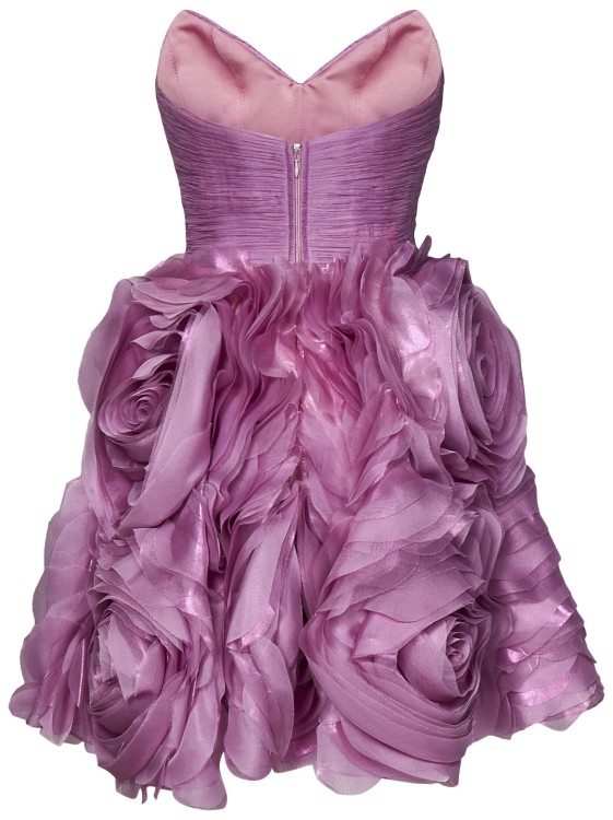 Shop Iris Serban Short Mauve Pleated Chiffon Dress In Purple
