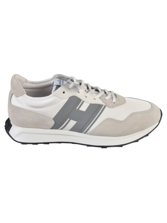 Hogan panelled leather sneakers - White