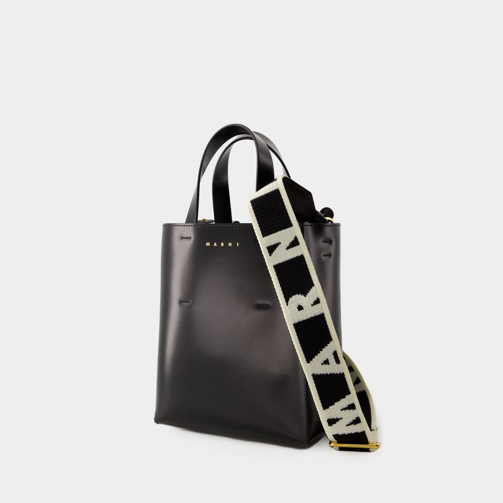 Marni Museo Mini Crossbody - - Leather - Black In Black