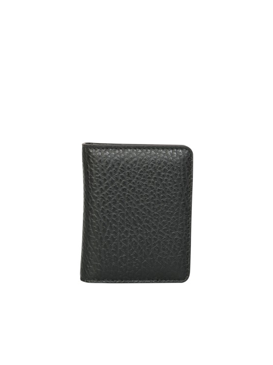 Shop Maison Margiela Soft Leather Black Wallet In Neutrals