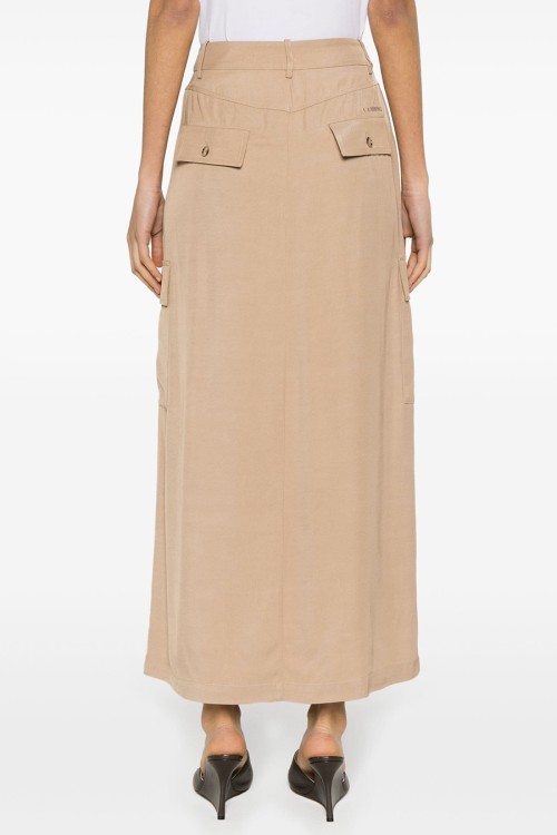 Ermanno Beige Viscose Skirt In Neutrals
