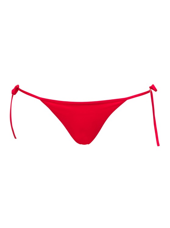 Dsquared2 Red Swim Bikini Bottom With Lettering In Nylon Stretch