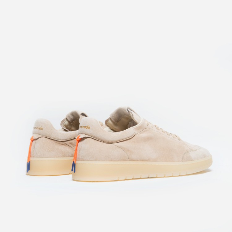 Shop Barracuda Ivory Soft Suede Sneakers In Pink