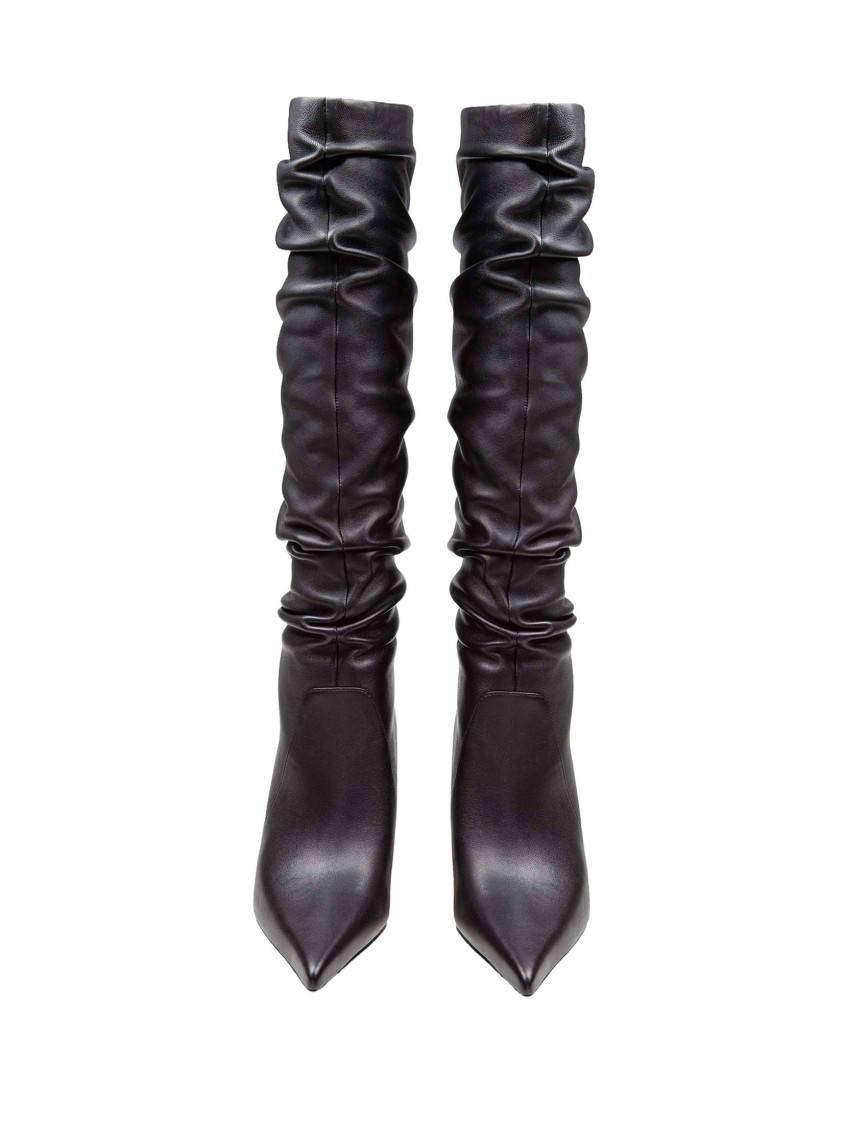 Michael Kors Luna Boot In Black Leather In Black