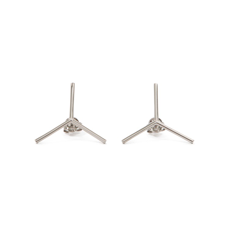 Shop Y/project Silver Mini Y Earrings In Not Applicable