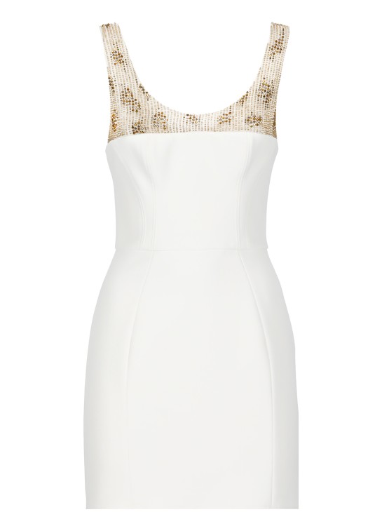 ELISABETTA FRANCHI SHORT DRESS WITH BEADS