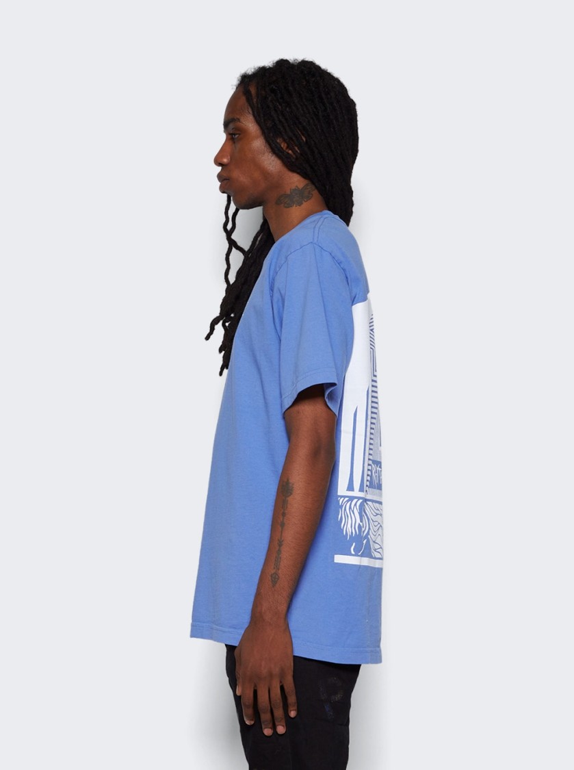 Rhythm & Noise Tee by Franchise in Blue color for Luxury Clothing