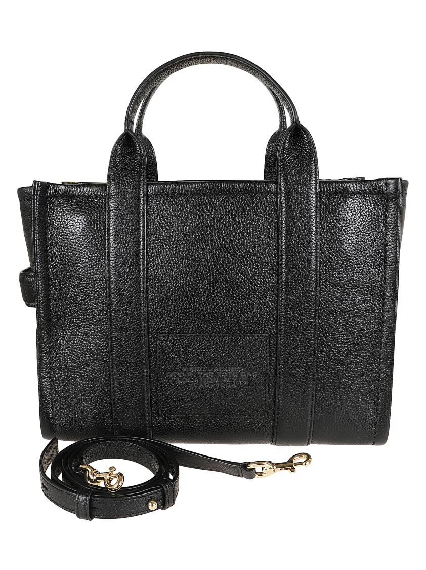 Marc Jacobs Small The Tote Bag Grain-leather In Black