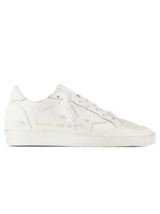GOLDEN GOOSE BALL STAR SNEAKERS  - OPTIC WHITE - LEATHER,aa168638-1705-6229-4dc4-9d98b0dce89b