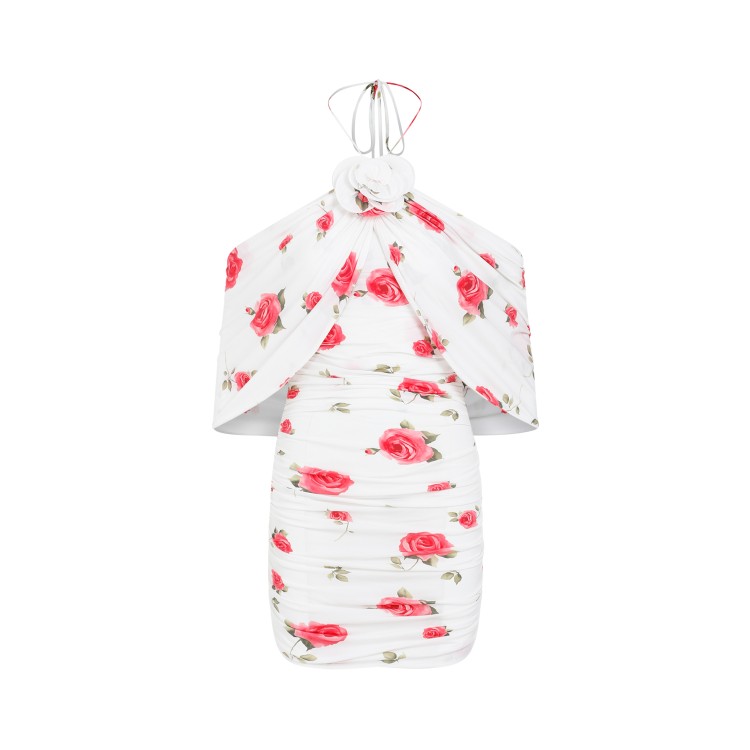 Magda Butrym White Cream Printed Dress In White