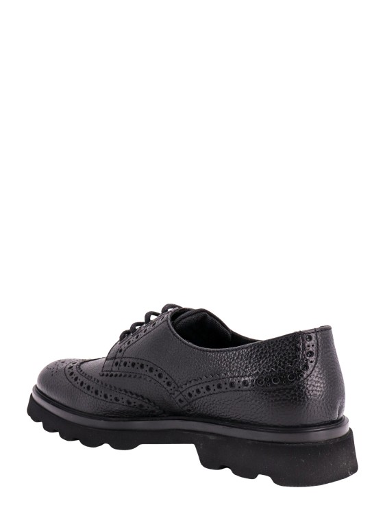 Shop Doucal's Black Leather Lace-up Shoe