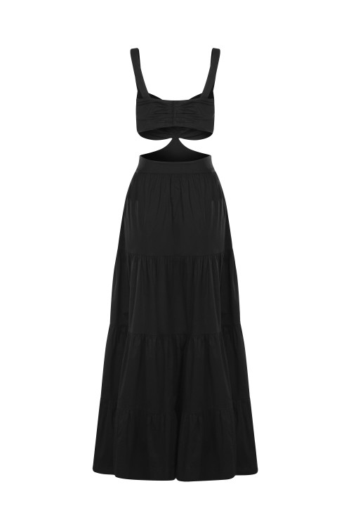 Shop Coolrated Maxi Dress Cutout Black