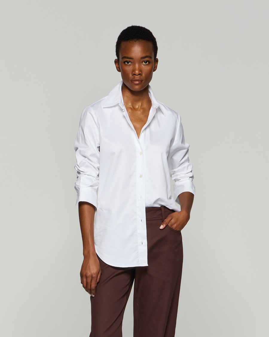 Shop Serena Bute Cotton Classic Shirt - White