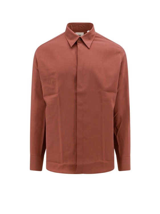 Shop Pt Torino Brown Wool Shirt