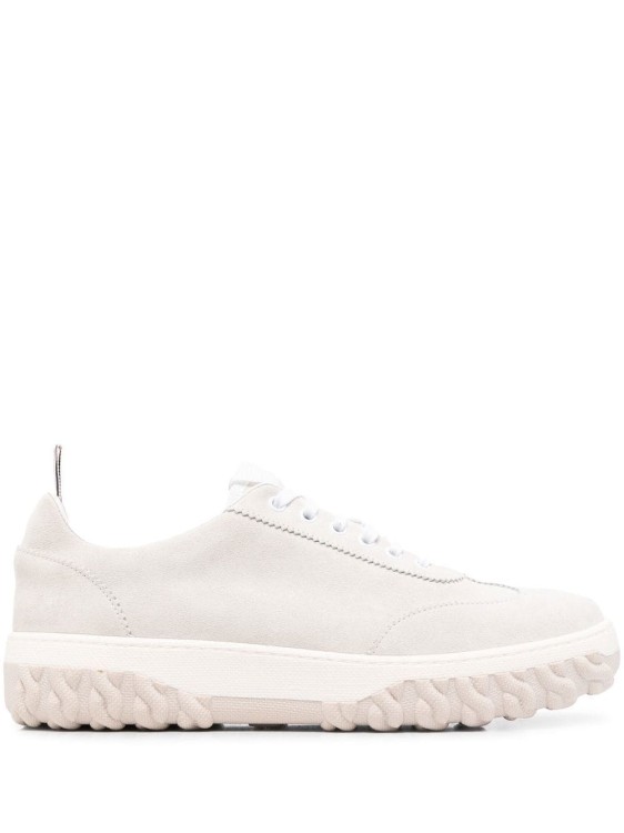 Thom Browne White Court Sneakers In Neutrals