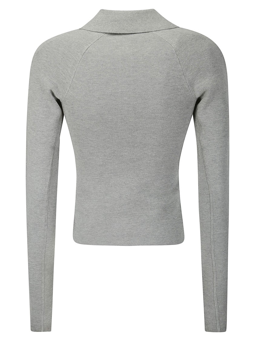 16arlington Pointed Collar Top In Grey