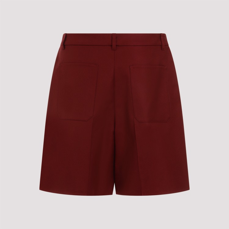 Shop Valentino Rubin Red Cotton Shorts