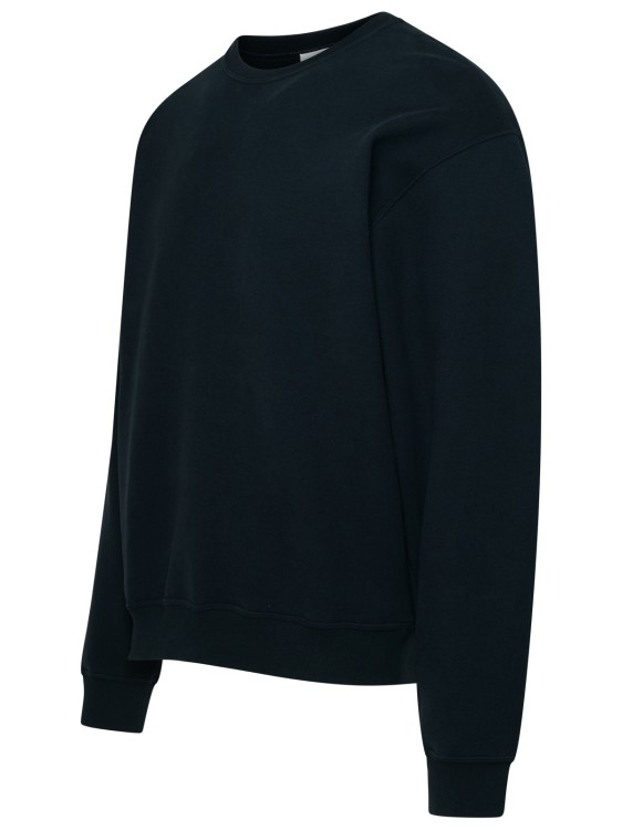 Shop Saint Laurent Blue Cotton Sweatshirt In Black
