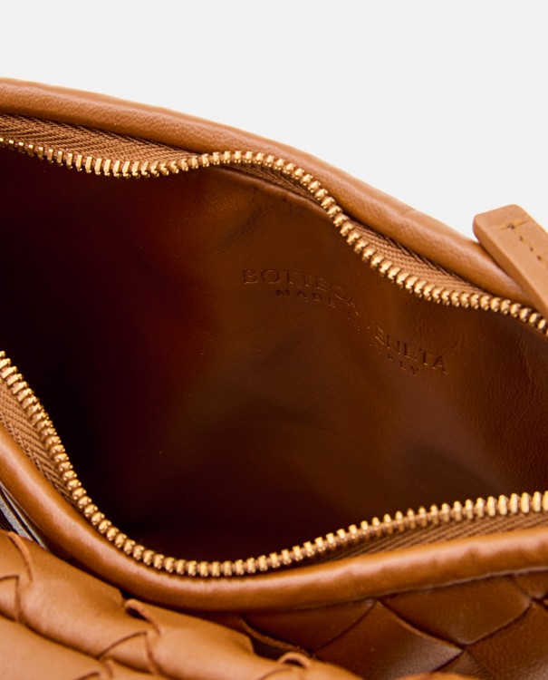 Shop Bottega Veneta Small Gemelli Leather Shoulder Bag In Orange