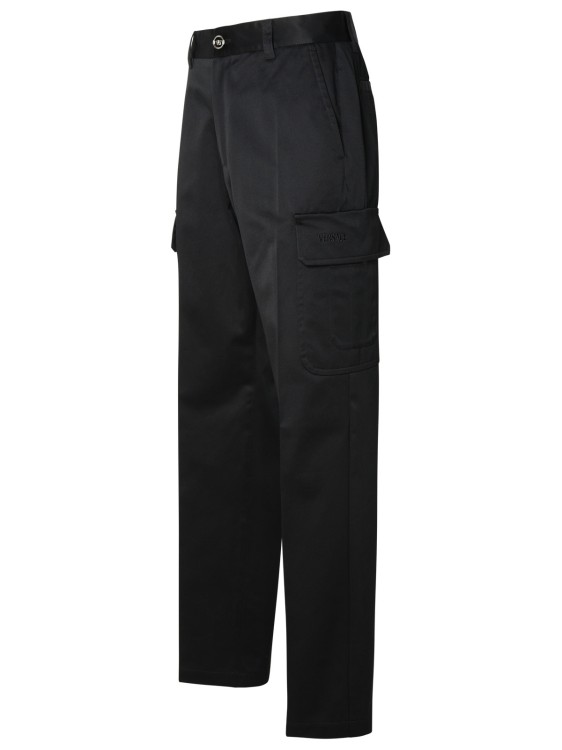 Shop Versace Cargo Pants In Black Cotton