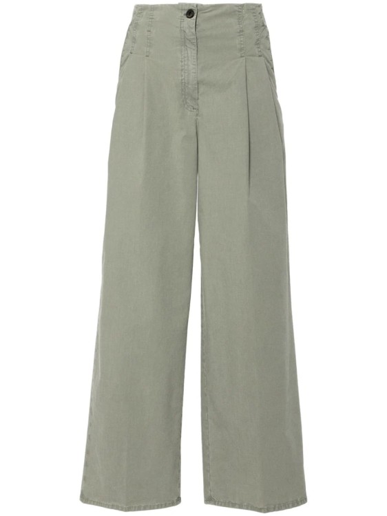 Shop Peserico Pleat-detailing Palazzo Pants In Green