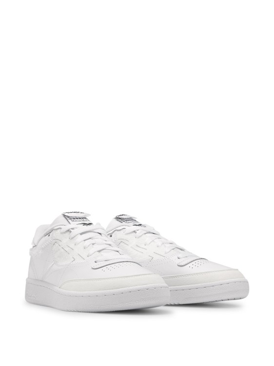 Maison Margiela X Reebok Club C Memory Of Shoes Leather Low-top Sneakers In White