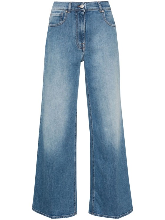 Shop Peserico High-rise Flared Jeans In Blue