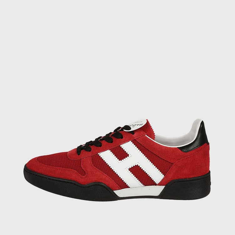 Shop Hogan Red H357 Sneakers