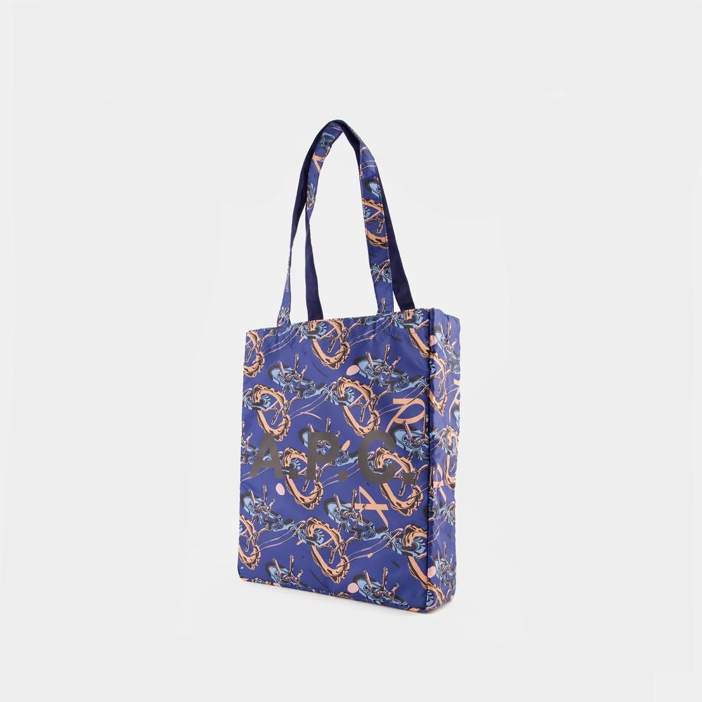 Apc A.p.c. Lou Reversible Shopper Bag In Blue