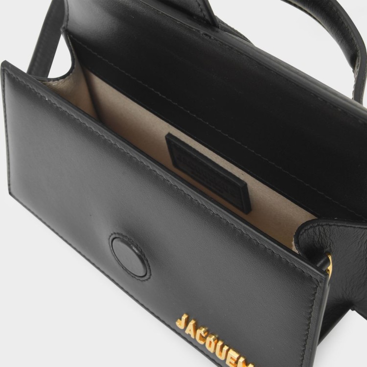 Jacquemus Le Bambino Small Leather Shoulder Bag In Black