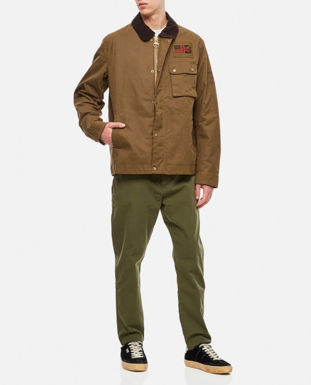 Barbour Workers Wax Jacket In Brown